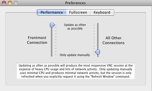 Chicken of the VNC 2.0 : Preferences