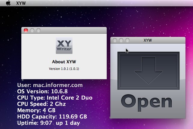 XYW 1.0 : Main window