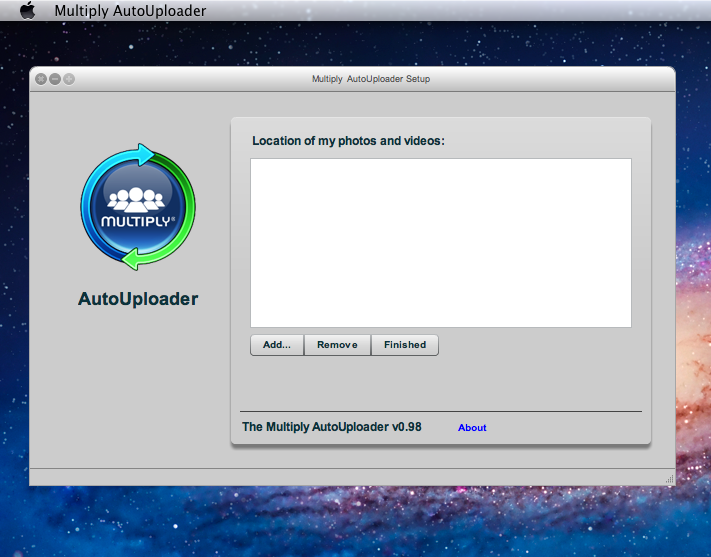 AutoUploader 0.9 : Main window
