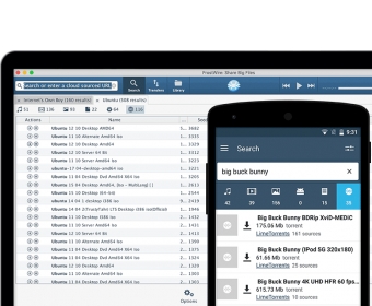 In-App Search for FrostWire for Desktop and Android