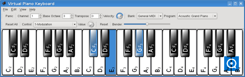 Virtual MIDI Piano Keyboard 0 0.3 : Big VMPK in Linux