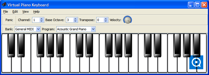 Virtual MIDI Piano Keyboard 0 0.3 : Big VMPK in Windows