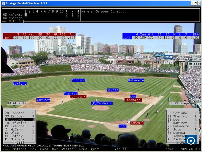 Strategic Baseball Simulator 4.9 : Main window