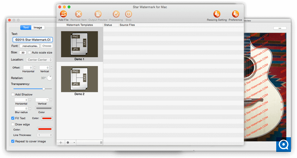 Star PDF Watermark Ultimate 1.3 : Main window