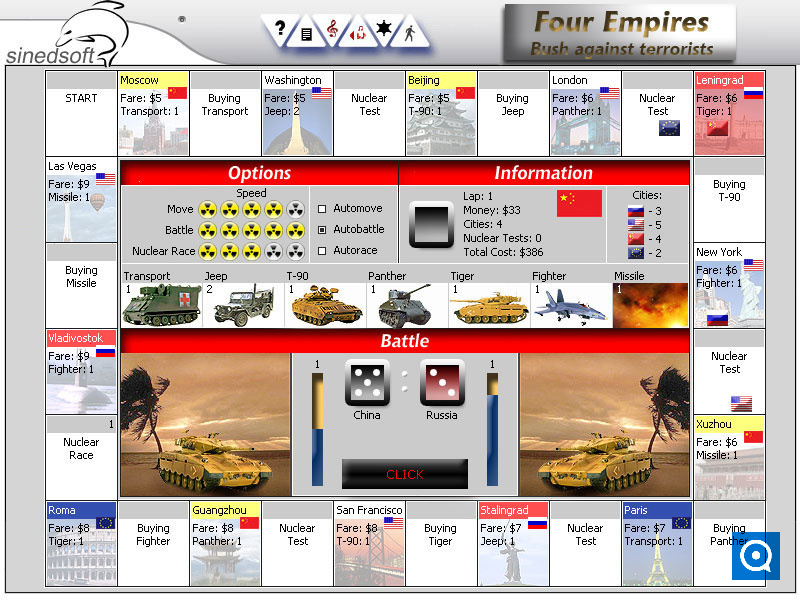 Four Empires 1.3 : Main window