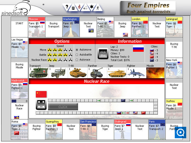 Four Empires 1.3 : Main window