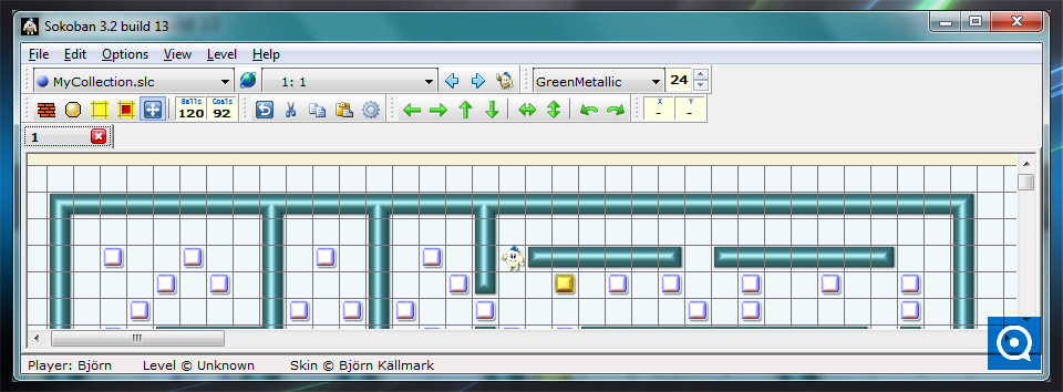 Sokoban for Windows 2.3 : Main window
