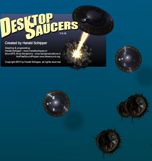Desktop Saucers 0.1 : Main window