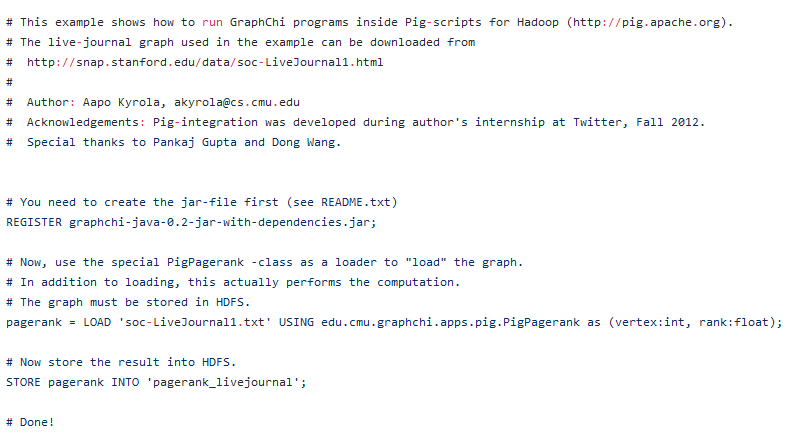 GraphChi 0.2 : Sample code window