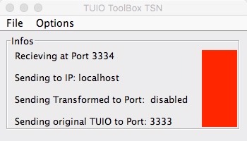 TUIO ToolBox 1.0 : Main window