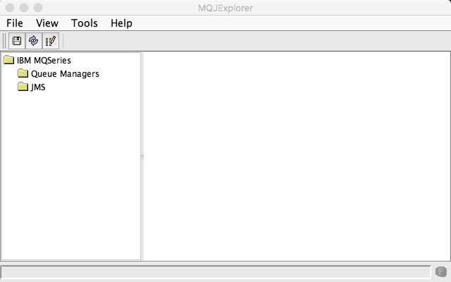 MQJExplorer 0.1 beta : Main window