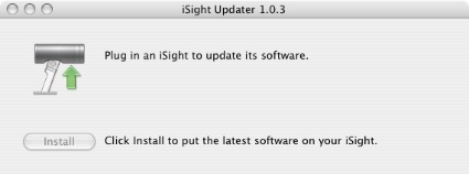 iSight Updater 1.0 : Main window