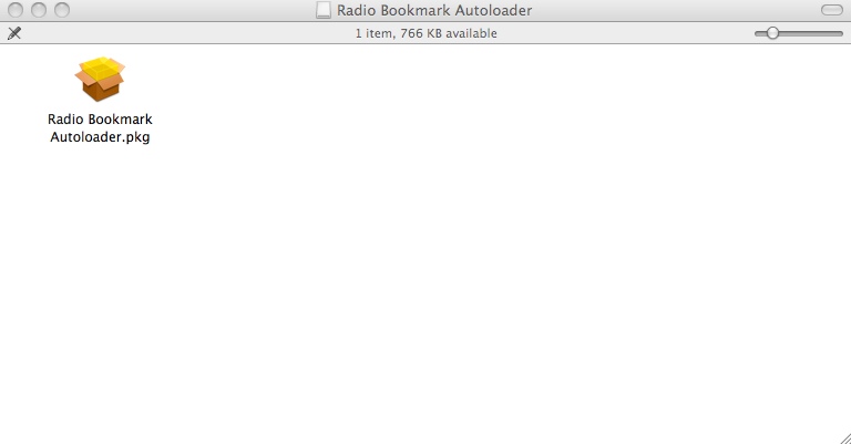 Radio Bookmark Autoloader 1.0 : Main window