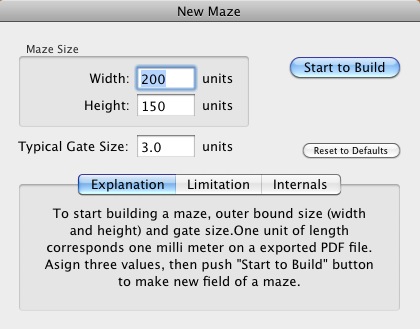 SpaghettiMazeMaker 1.0 : New maze