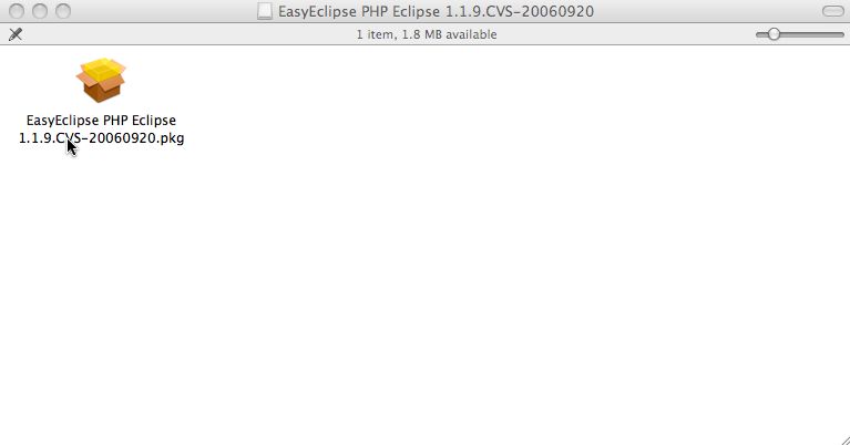 EasyEclipse for PHP 1.2 : Main window