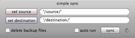 SimpleSync 1.1 : Main window