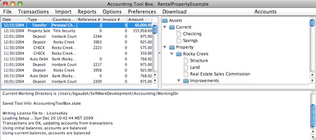 AccountingToolBox 1.4 : Screenshot of the program.