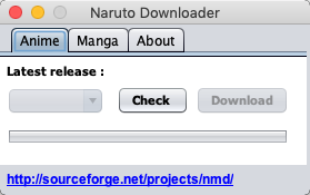Naruto Manga Downloader 0.3 : Main Window