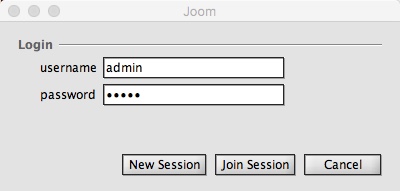 Joom 0.4 : Main window