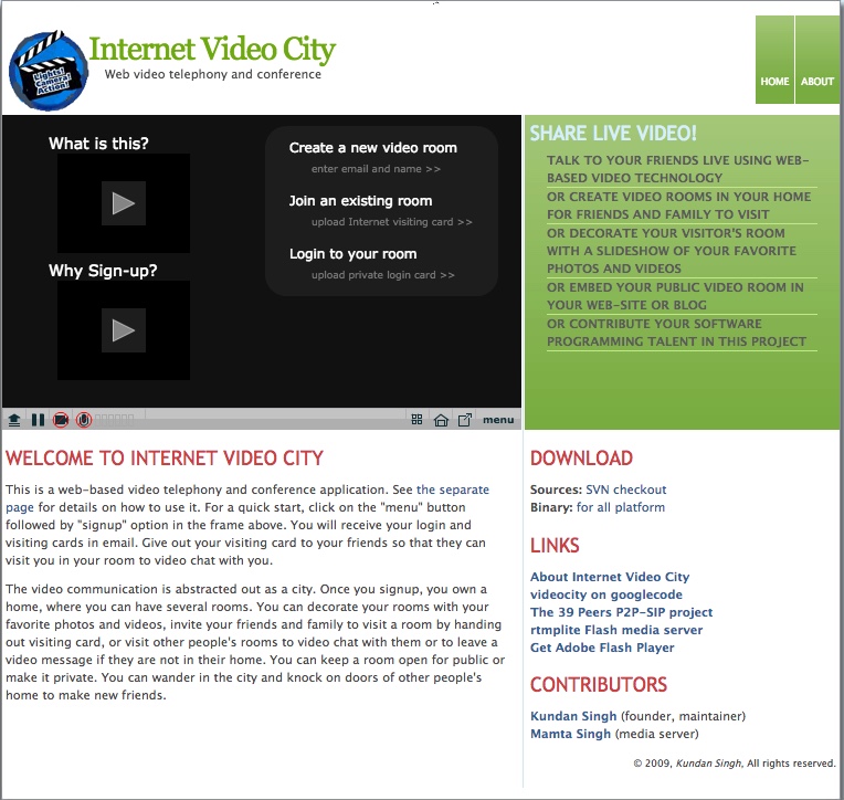 Videocity 1.1 : Main window