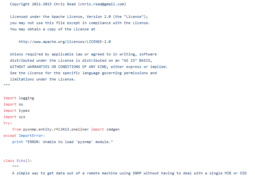 Ecks 0.1 : Sample code window