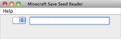 Minecraft Save Seed Reader 1.7 : Main Window