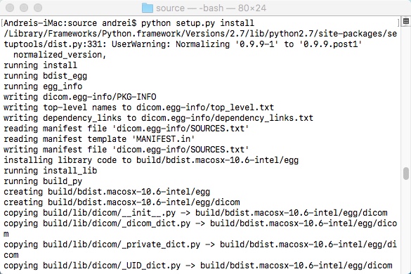 pydicom 0.9 : Terminal Window