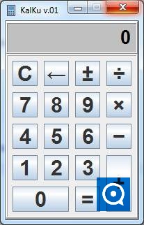 KalKu 0.1 : tampilan kalkulator