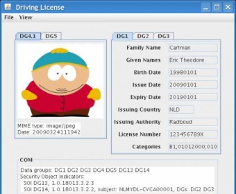 Eric Cartman's driving license