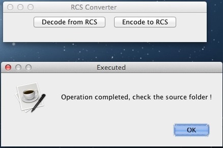 RCS Converter 4.0 : Main window