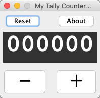 My Tally Counter 1.0 : Main Window