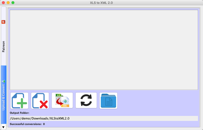 XLS to XML 2.0 : Main Window
