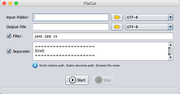 FileCat 1.1 : Main Window