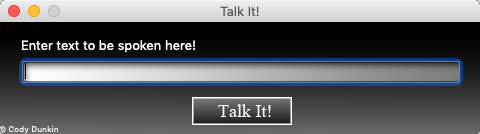 Talk It! 1.0 : Main Window