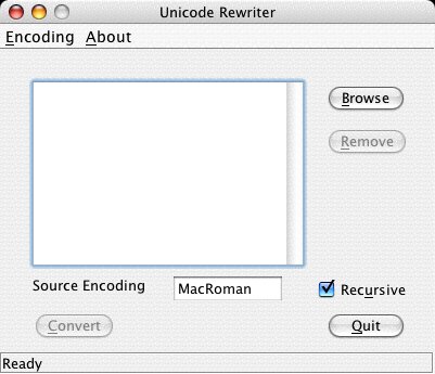 Unicode Rewriter 0.2 : Main image