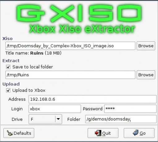 gXiso 1.6 beta : Main window