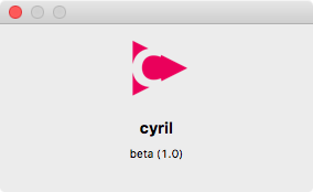 Cyril 1.0 beta : Main window