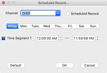 UnionCamManager 1.5 : Scheduled Record