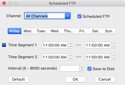 UnionCamManager 1.5 : Scheduled FTP