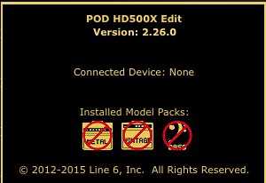 POD HD500X Edit 2.2 : About