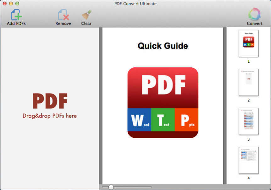 PDF Convert Ultimate 2.3 : Main Window