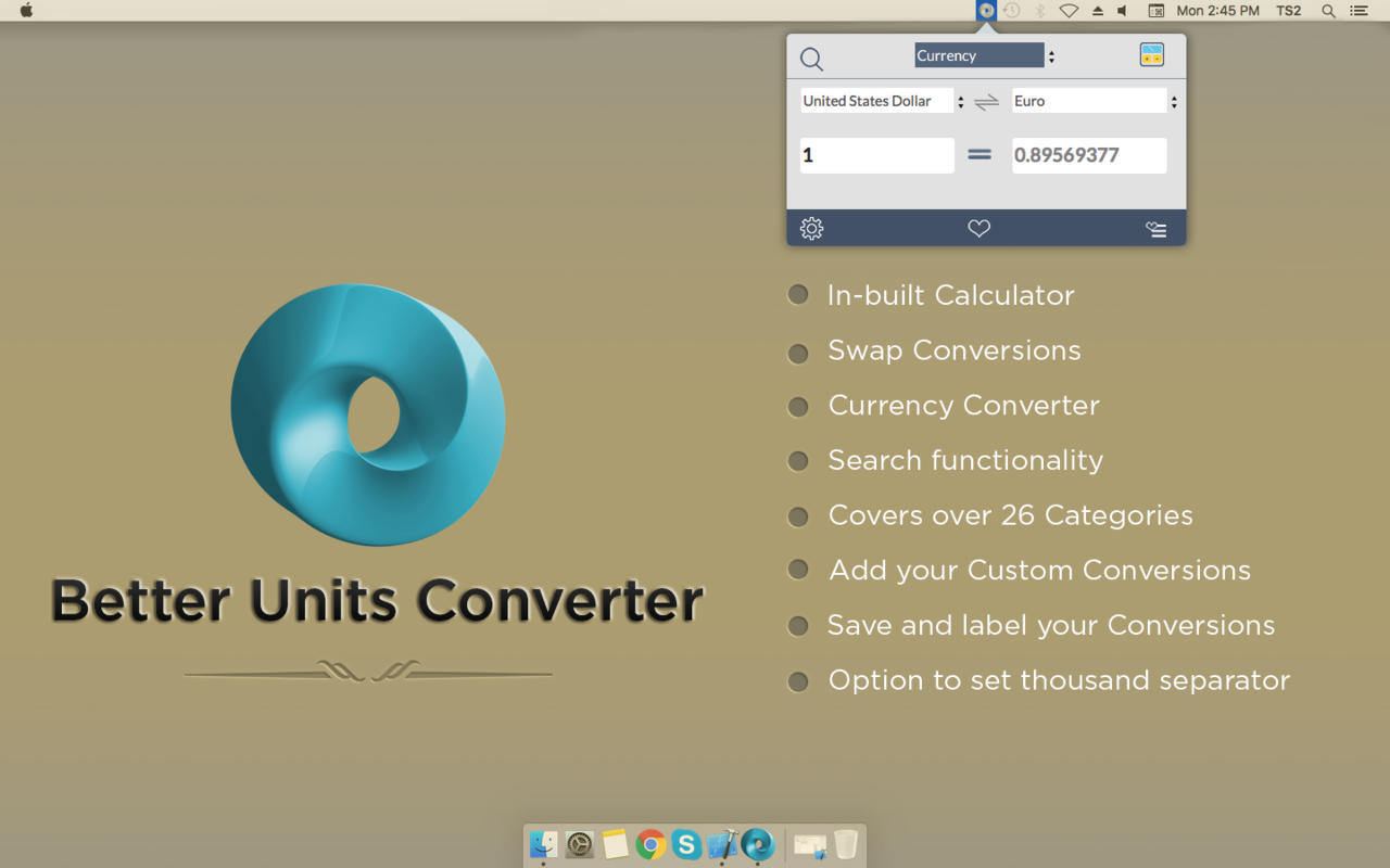 Better Units Converter 1.3 : Main Window