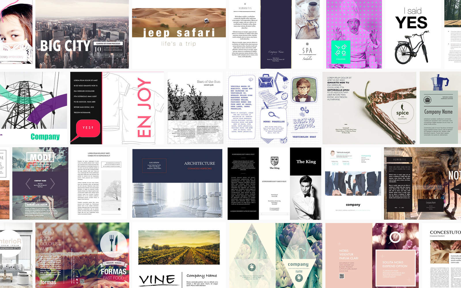 Brochures Templates for Pages 2.0 : Main Window