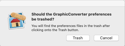 GraphicConverter First Aid 2.3 : Trash Preferences