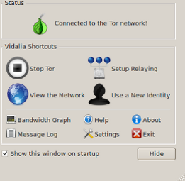 Vidalia 0.2 : Program window
