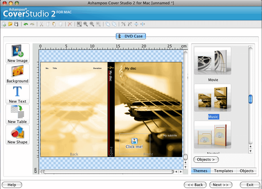 Ashampoo Cover Studio 2 for Mac 2.0 : Create DVD Case