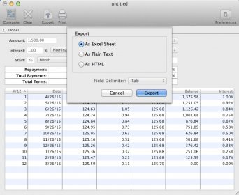 Exporting Calculation Result