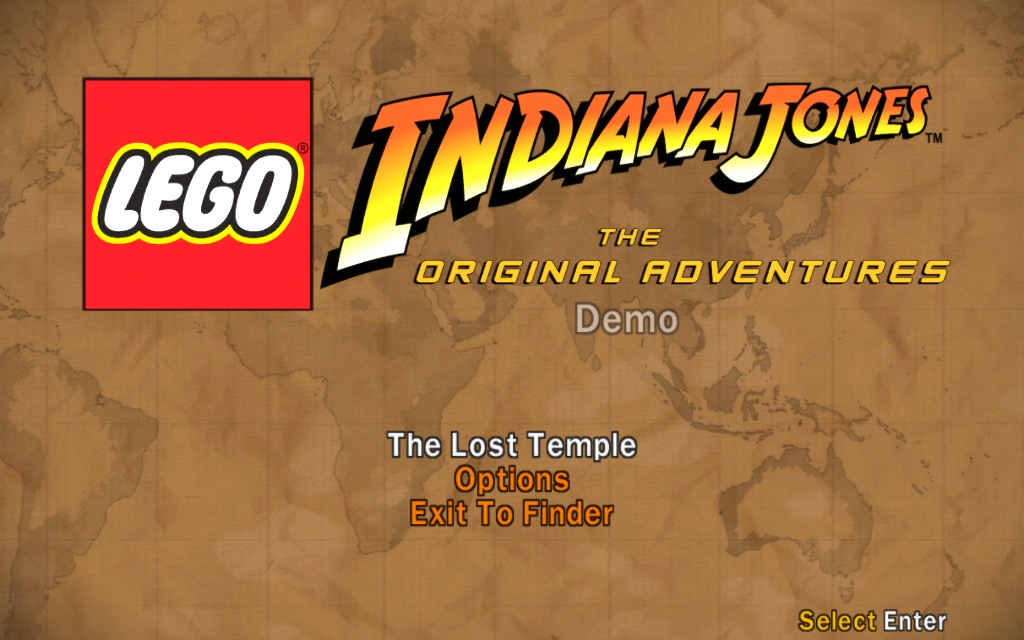 LEGO Indiana Jones: The Original Adventures 1.0 : Main menu