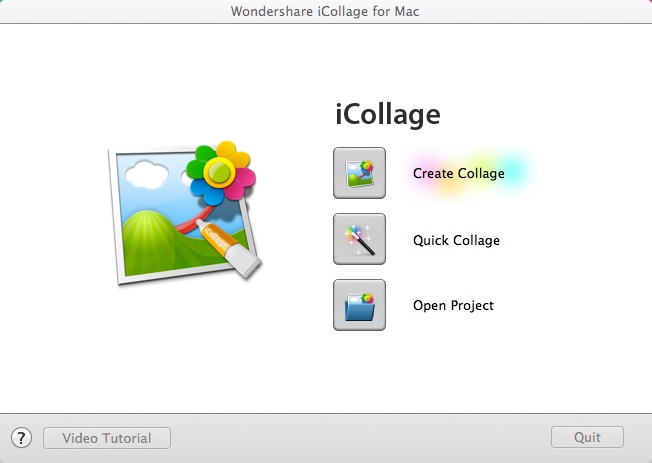 iCollage for Mac 1.8 : Welcome Window