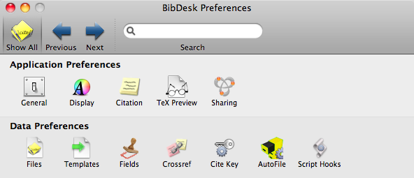 BibDesk 1.5 : Program Preferences